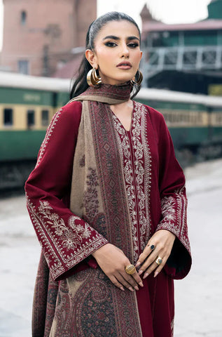Sapphire Dhanak Embroidered Three Piece