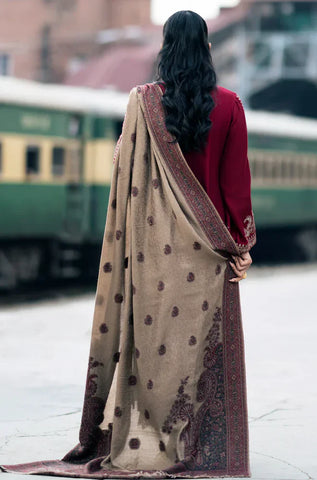 Sapphire Dhanak Embroidered Three Piece