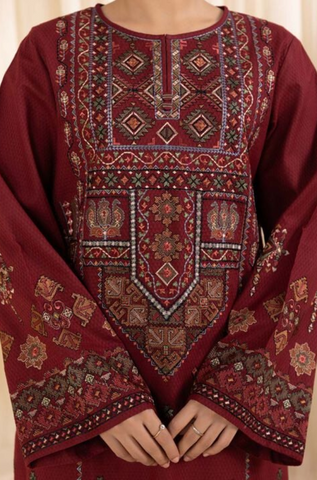 Sapphire - Winter 3PC Dhanak Embroidered Suit -