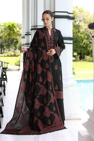 Dhanak-3PC Embroidered Shirt with Dhanak Embroidered Shawl-