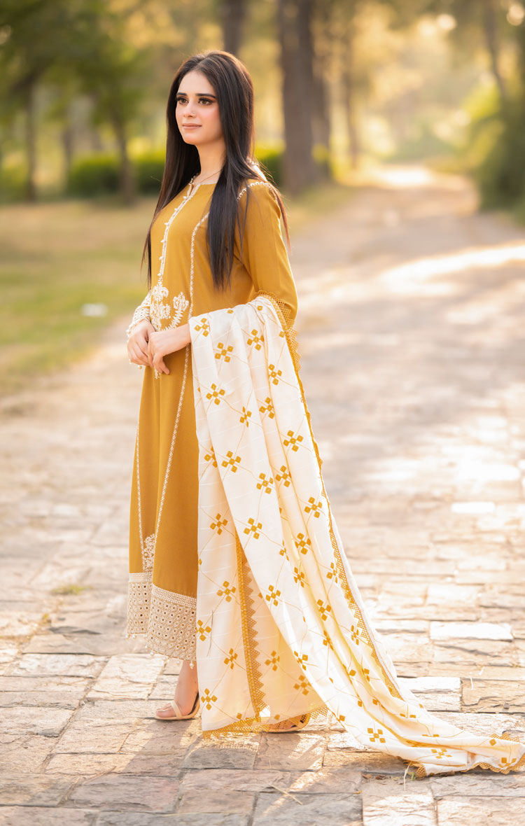 QALMKAR 3 PIECE Dhanak Winter