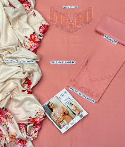 ASLINE– Luxury Embroidered 3-Piece in DHANAK